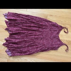 maroon flows short dress